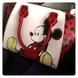 Mickey satchel bag with chain link strap